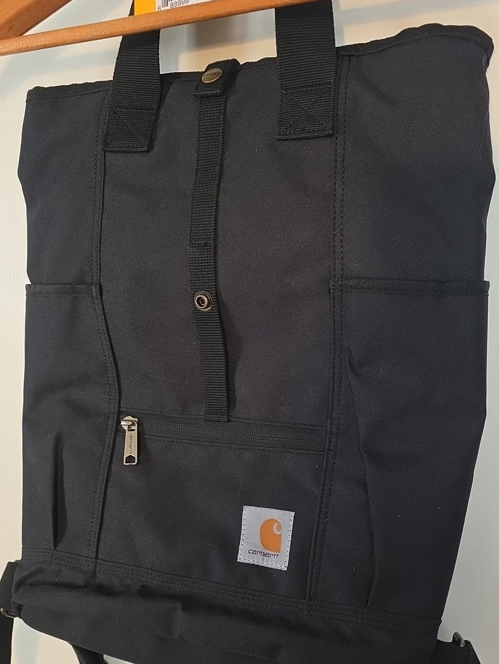 NWT Carhartt Black Canvas Tote-Style Backpack Go Back To School In Style! - Picture 2 of 8